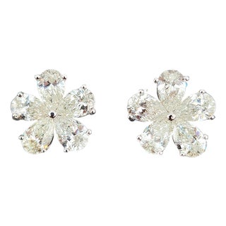 2.00 Ct Pear Shape Diamond Earrings For Sale