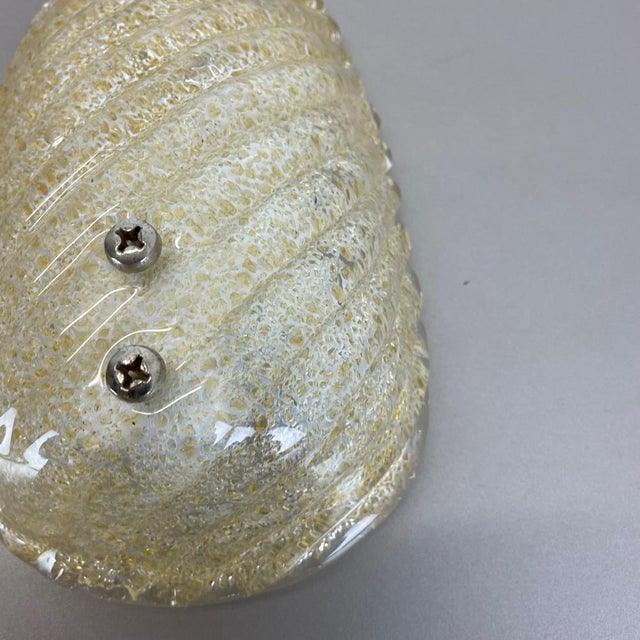 Murano Gold Flake Ice Glass Wall Sconces, Germany, 1980s, Set of 2 For Sale - Image 13 of 18