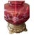 1970s Hollywood Regency Cut Ruby Glass & Crystal Prism Globe Table Lamp Light Up Base For Sale - Image 9 of 12