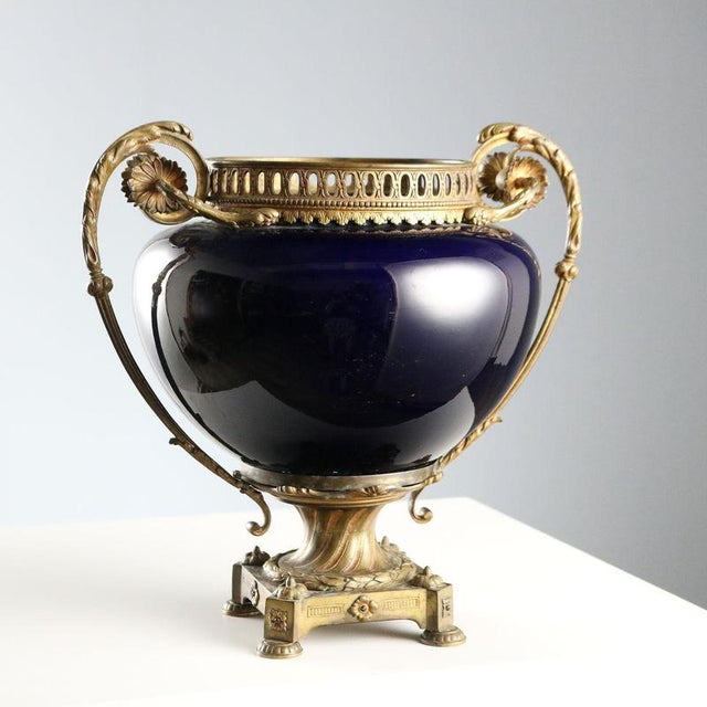 Vintage Porcelain and Bronze Centerpiece For Sale - Image 10 of 10