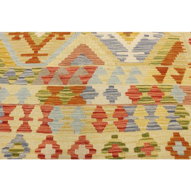 Mid 20th Century Vintage Afghan Kilim Rug - 6'10 X 9'9 For Sale - Image 4 of 8
