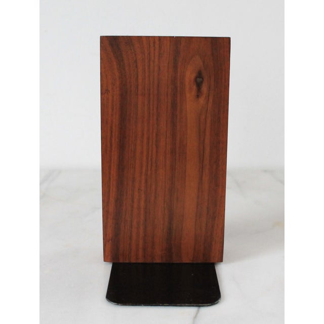 Vintage Lasercraft Walnut Wood Bookend For Sale - Image 9 of 10