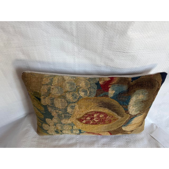 17th Century Brussels Fruit and Vine Tapestry Pillow For Sale In Los Angeles - Image 6 of 7