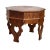 High Quality Antique Solid Oak Wood Carved Octagonal Form Accent Table or Plant Stand. Unaltered and in good vintage...