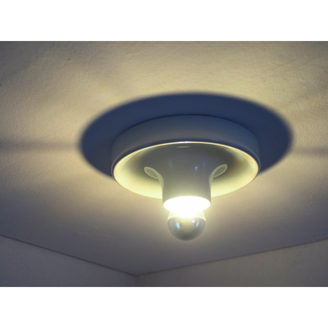 White Mid-Century Modern Italian White Flush Mount from Tronconi, 1970s For Sale - Image 8 of 13