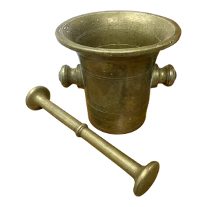 19th Century French Bronze Mortar & Pestle