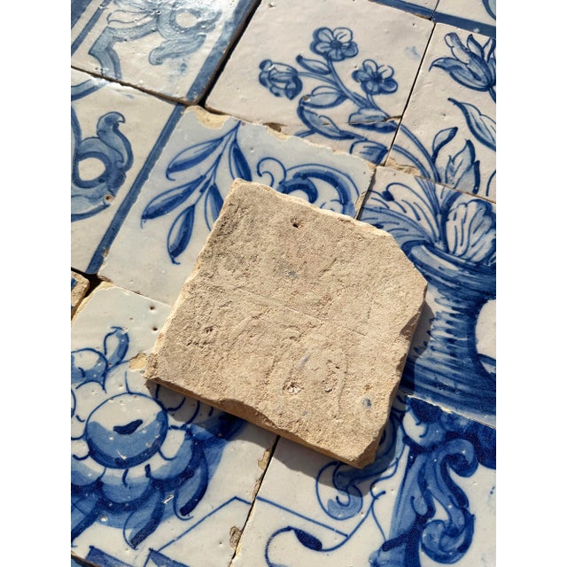 Antique 18th Century Portuguese Baroque Tiles With Flower Arrangement in Classical Urn For Sale - Image 16 of 16