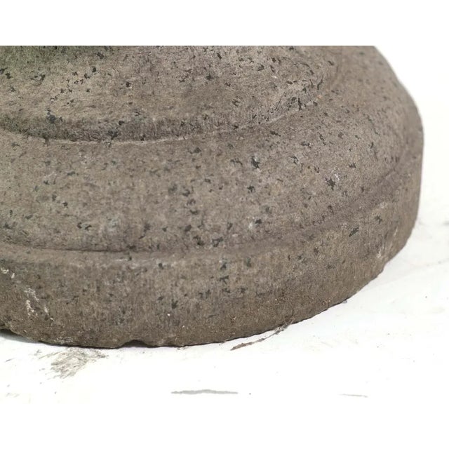 Stone Antique Carved Granite Bird Fountain Urn For Sale - Image 7 of 8