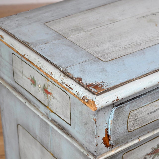 Blue Gustavian Chest of Drawers, 1870 For Sale - Image 8 of 16