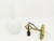 Mid-Century Italian Black Metal, Brass and Opaline Glass Sconces, 1950s, Set of 2 For Sale - Image 14 of 18