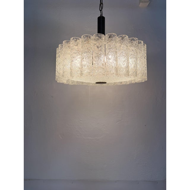 Ice Glass Pendant Light from Doria Leuchten, Germany, 1970s For Sale - Image 16 of 18