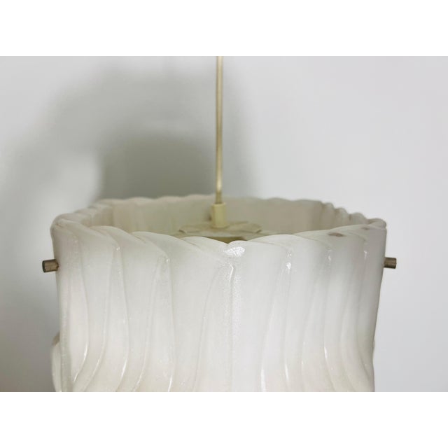 Structured White Pendant Lamp, Germany, 1970s For Sale - Image 9 of 14