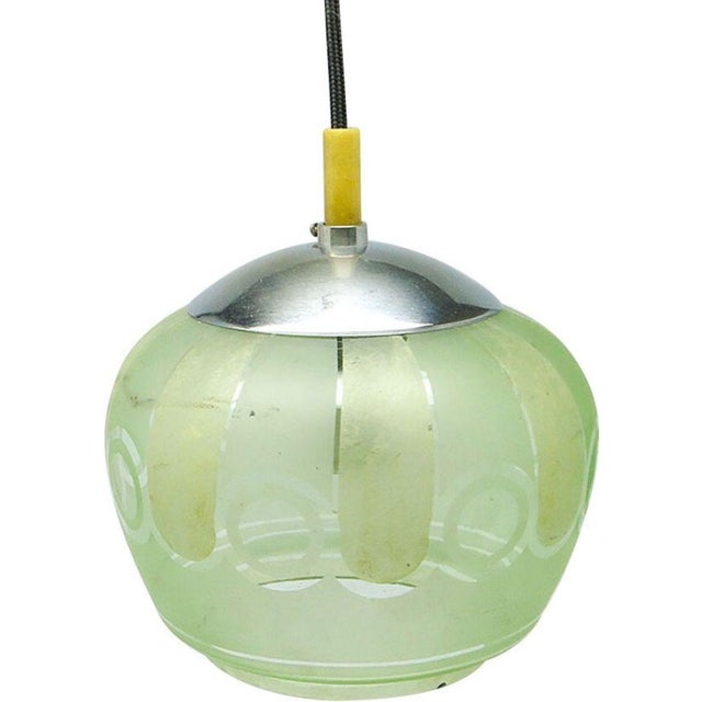 Mid-Century Glass Pendant Lamp, 1950s For Sale - Image 9 of 9