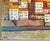 20th Century Warm-Toned Abstract Modern Village by the Ocean With Boats Landscape by David Adickes For Sale In Houston - Image 6 of 14