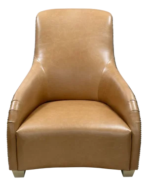 Italian Lounge Chair in Caramel Leather