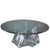 Handmade Italian Handkerchief Glass Base Center Table, 1970's. For Sale In Los Angeles - Image 6 of 7