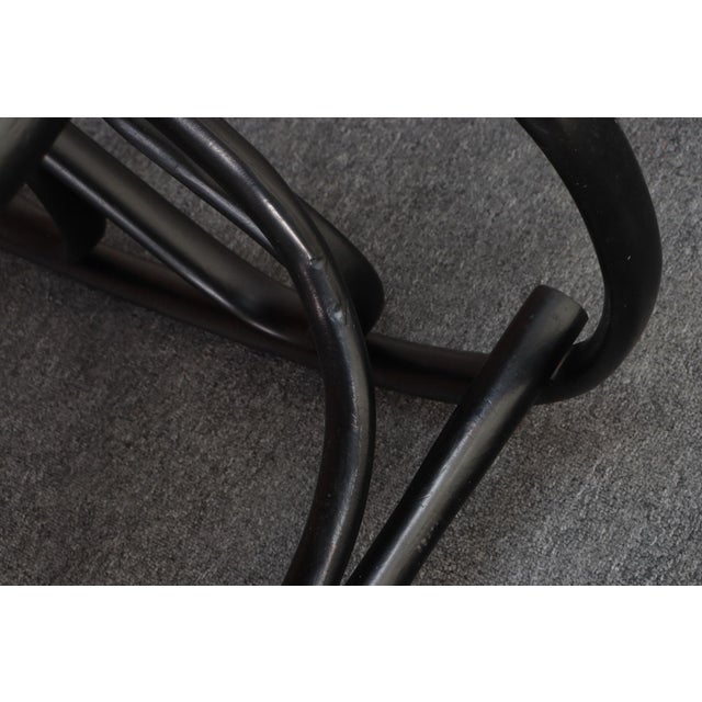 Vintage Thonet Ebonized Bentwood and Rattan Rocking Chair For Sale - Image 18 of 18