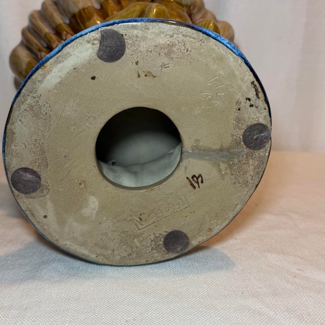 Late 20th Century Majolica Style Monkey Shell Cachepot Bowl For Sale - Image 11 of 12