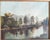 We are selling this simple naive Hudson River School Western scene landscape painting. This painting features that...