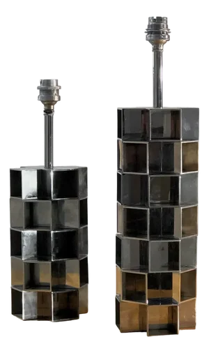 Postmodern Kinetik Table Lamps, France, 1970s, Set of 2