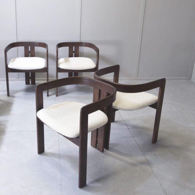 Mid-Century Modern Chairs in the style of Afra and Tobia Scarpa, 1980s, Set of 6 For Sale - Image 3 of 12