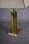 Italian Hollywood Regency Brass Table Lamp with Caramel Lacquer Panels, 1970s For Sale - Image 6 of 9