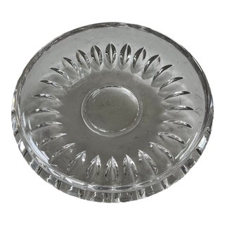Mid-Century Modern Deep Cut Thumbprint Clear Glass Cigar Ashtray For Sale