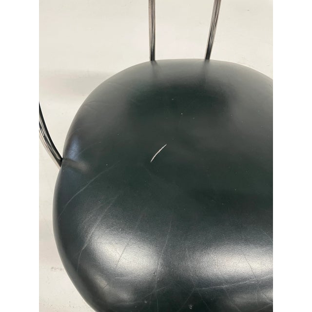 Poltrona Frau Style Chrome & Leather Armchairs For Sale - Image 9 of 9