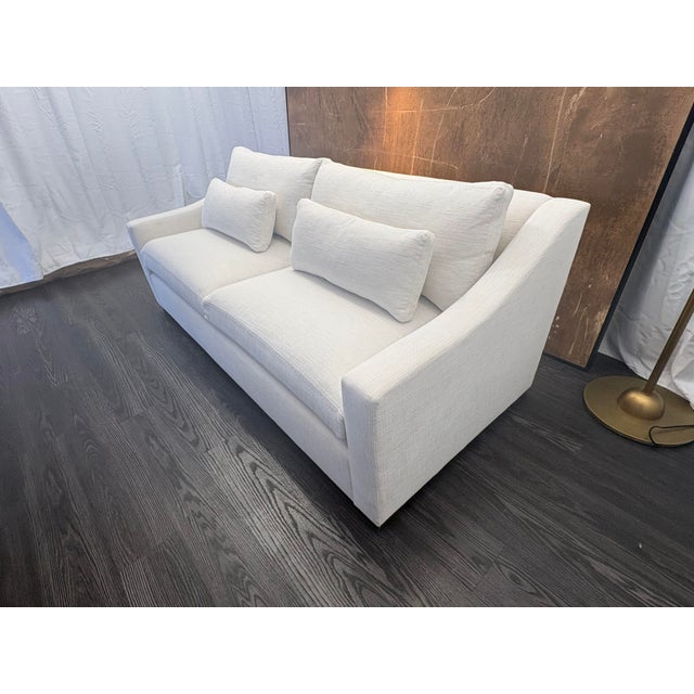 Rh Belgian Classic Slope Arm 2-Cushion Sofa – 7' | Classic Depth | Perennials® Performance Textured Linen Weave | Natural For Sale - Image 11 of 18