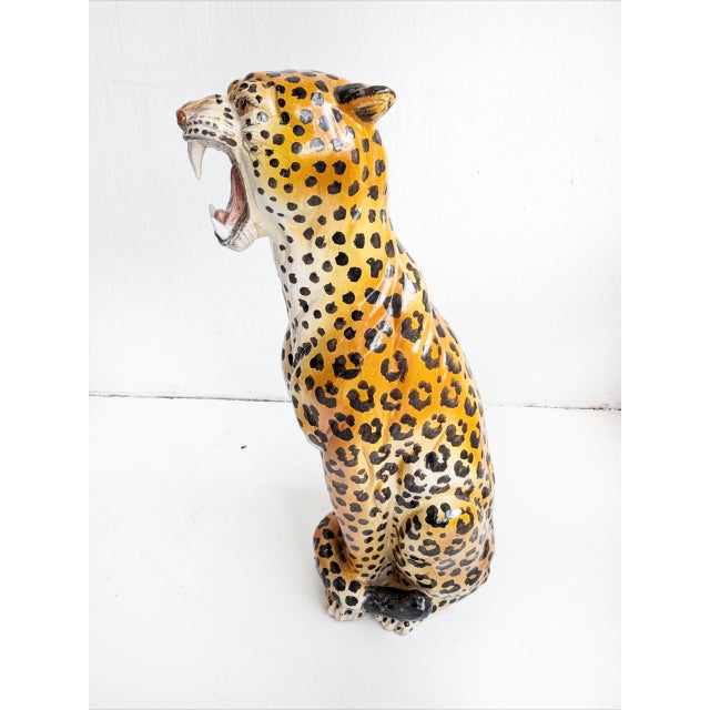 Ceramic Cheetah Statue, 1970s For Sale - Image 3 of 6