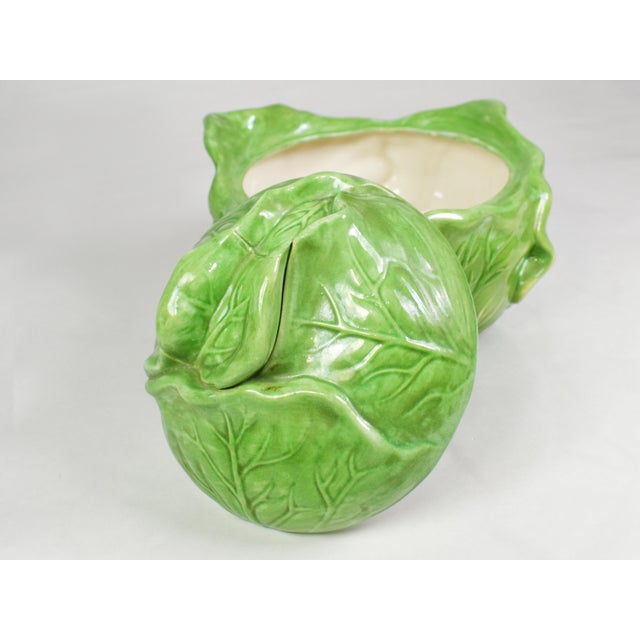 MidCentury Holland Mold Ceramic Lettuce or Cabbage Serving Bowl With