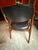Vintage Pair of Hon Mid Century Solid Walnut Dinning/Guest Chairs Black Vinyl For Sale - Image 4 of 11