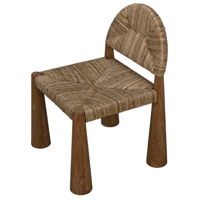 NOIR Laredo Seagrass Chair, Teak For Sale In Los Angeles - Image 6 of 10