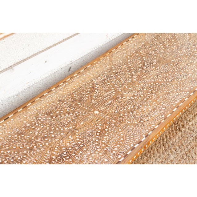 Extraordinary Leaf & Flower Inlay Console Table For Sale - Image 11 of 15