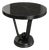 Round Black Wooden Table, 1980s For Sale