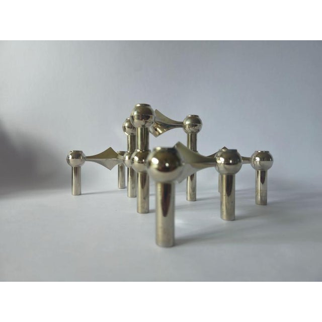 Sculptural Stackable Candleholders by Stoffi & Nagel for BMF Nagel, 1970, Set of 4 For Sale - Image 11 of 15
