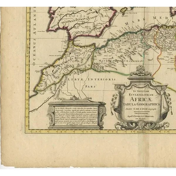 Antique Map of the Northern Coast of Africa and Southern Europe, 1745 For Sale - Image 4 of 6