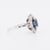 1970s Gold Sapphire Diamond Ring, Size For Sale - Image 4 of 5