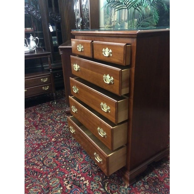 Ethan Allen Chest of Drawers, Cherry Tall Chest For Sale - Image 9 of 16