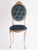 1960s Vintage French Louis XV Style Wooden Chair with Blue Velvet, 1960s For Sale - Image 5 of 9