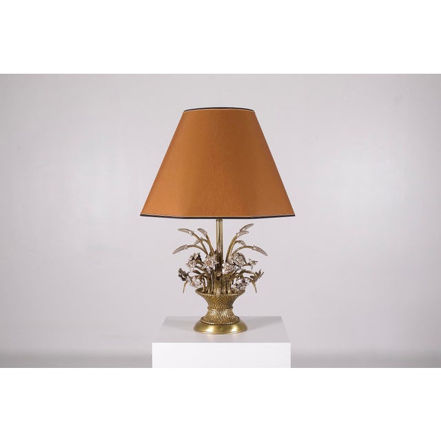 Mid-Century Modern Table Lamp in Brass and Silver-Plated Metal, 1970s For Sale - Image 3 of 7