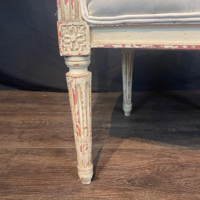 Wood French Louis XV Armchairs or Fauteuils With Matching Ottomans -Set of 2 For Sale - Image 7 of 18