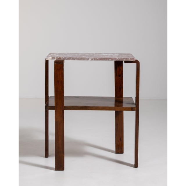 Art Deco Side Table with Marble Top, Antique, France, Circa 1930 For Sale - Image 12 of 13