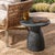 Charcoal Hourglass Outdoor Side Table For Sale In Los Angeles - Image 6 of 6