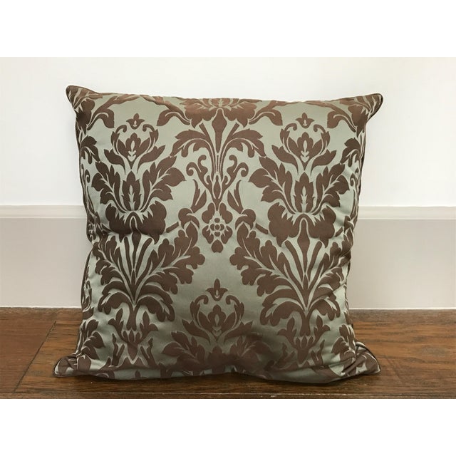 Restoration Hardware Cotton Silk Damask Pillow Cover Chairish