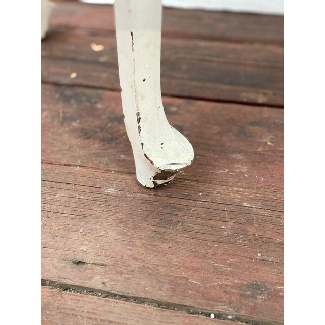 Petite Shabby Chic Queen Anne Style 1930s End Table For Sale - Image 12 of 12