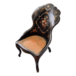 Late 19th Century Victorian Papier Mache Chair For Sale