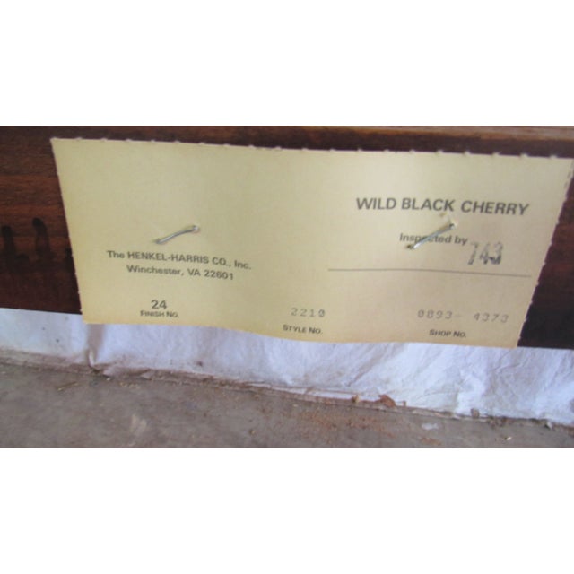 1980s 1980s Henkel Harris Dining Room Table Cherry Pedestal For Sale - Image 5 of 9