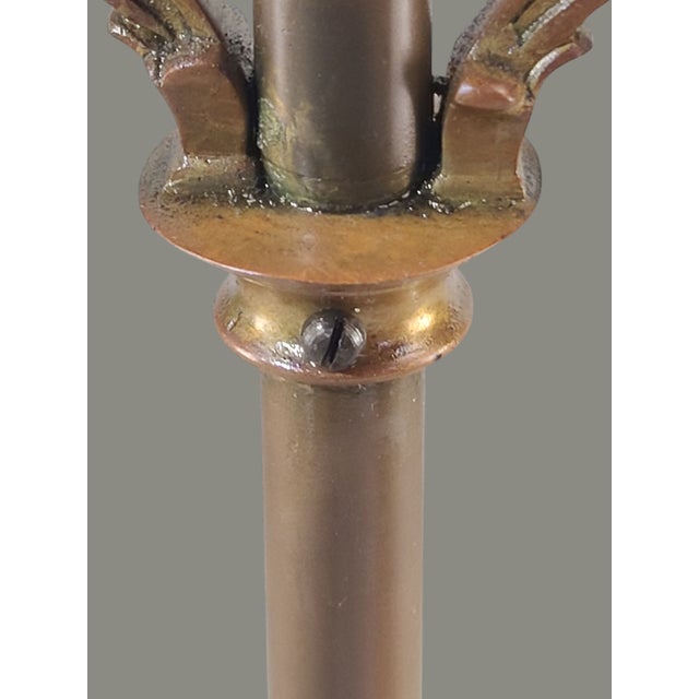 Victorian Antique Victorian Bronze Candelabra Figural Birds Ornate Open Work Two Arm For Sale - Image 3 of 11