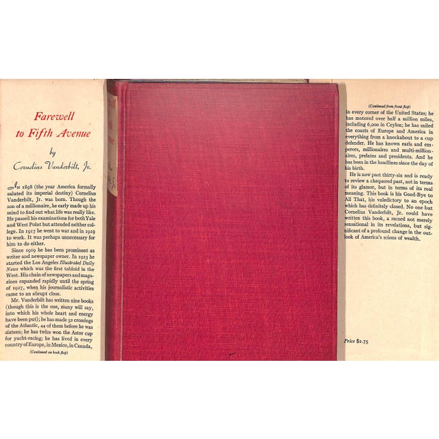 Traditional "Farewell to Fifth Avenue" 1935 Vanderbilt, Cornelius Jr. For Sale - Image 3 of 12